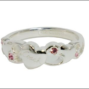 Coach sterling silver ring